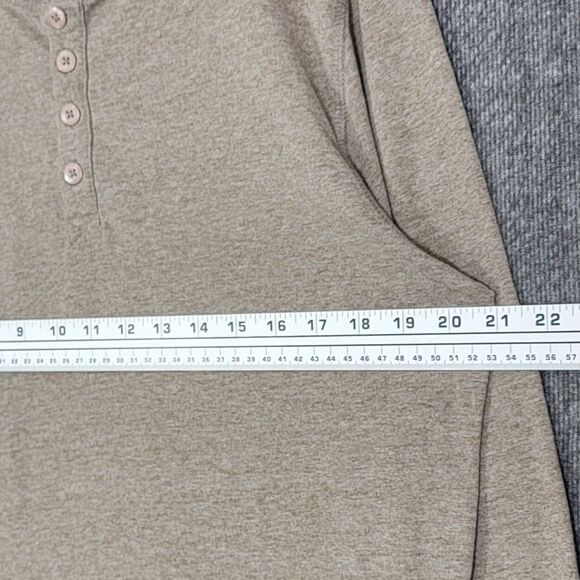 Weatherproof Vintage Henley Pullover Shirt Mens Large Brown Long Sleeve Tee - Picture 6 of 12